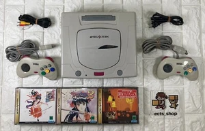 Sega Saturn Console White Japanese Version HST-3220 games 3 It works #SS07W - Picture 1 of 9