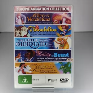 5 Movie Thumbelina/Little Mermaid/Beauty Beast/Alice Wonderland/Sinbad DVD - Picture 1 of 2