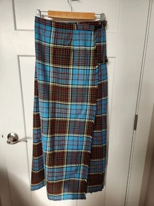Vintage Tweeds & Tartans by Moffat Weavers Scotland Plaid Kilt Skirt Pure Wool - Picture 1 of 10