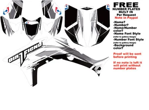 DFR TWIST GRAPHIC KIT WHITE SIDES/FENDERS 04-05 HONDA TRX450R TRX 450 - Picture 1 of 6