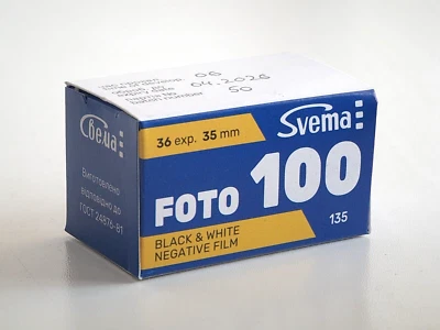 FRESH! Svema FOTO-100 135/35mm 36exp. ISO 100 B&W Camera Negative Film - Image 1 of 3