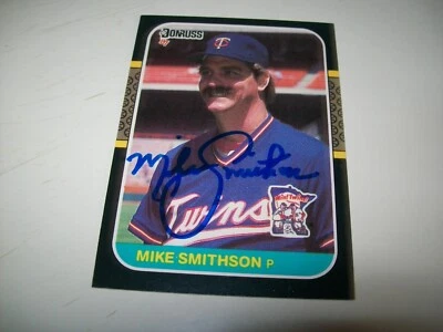 1987 DONRUSS MIKE SMITHSON AUTOGRAPH SIGNED AUTO #245 MINNESOTA TWINS - Image 1 of 3