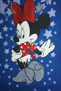 Disney Magic Kingdom Epcot Minnie Mouse Blue Shirt Top Ruffle Sleeve Size 4T - Picture 1 of 8