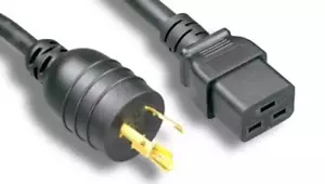 SF Cable 15ft NEMA L6-20P USA 3-pin Plug to C19 SJT Power Cord 12 AWG 20A 250V - Picture 1 of 1