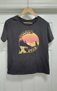 Fifth Sun T- Shirt Womens Size Medium Short Sleeve Golden Hour Moon Star Wolf - Picture 1 of 8