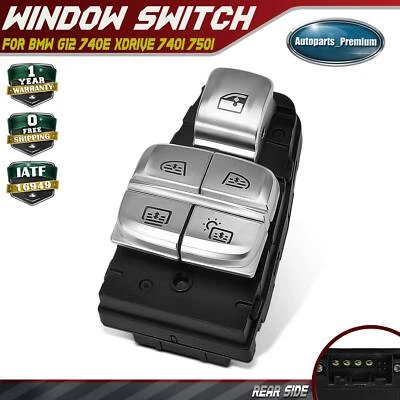 Interruptor de ventana eléctrica parasol trasero para BMW G12 740e xDrive 740i 750i Alpina B7 Foto 1 de 4