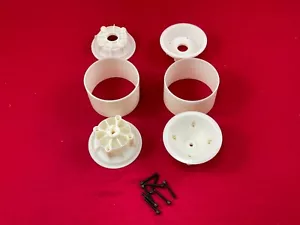 TEAM ASSOCIATED RC10T WHEELS WIDE REAR rims + screws 3 piece WHITE 60th - Picture 1 of 2