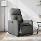 Electric Massage Recliner Chair Dark Gray Fabric vidaXL