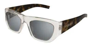 YLS SUNGLASSES SL 740 Beige Crystal And Havana/Grey Silver Flash (003) - Picture 1 of 5