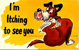 I'm Itching to See You Comic Postcard - Picture 1 of 2