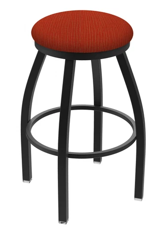 802 Misha 36" Swivel Extra Tall Bar Stool with Black Wrinkle Finish and Graph Cover