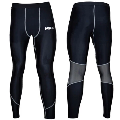Mens Compression Baselayer Tights Pants Basketball Gym Sportswear Wicking Bottom - Image 1 of 4