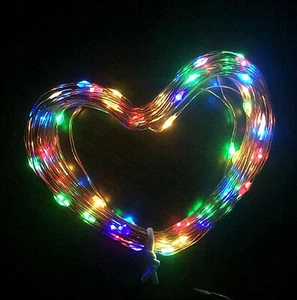 Solar Copper String Light Flexible Bendable Foldable Multi Color Decoration - Picture 1 of 12