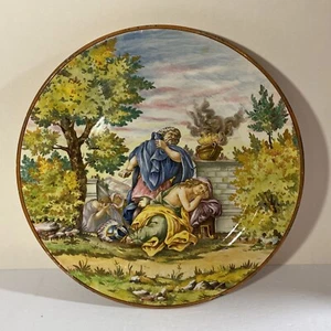 Decorative Biblical Plate: Possibly Abraham Sacrificing Isaac -Greek motif *RARE - Picture 1 of 12