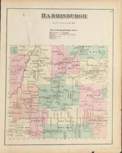 Antique Map Harrisburgh, NY - DG Beers Atlas of Lewis Co 1875 - Picture 1 of 1