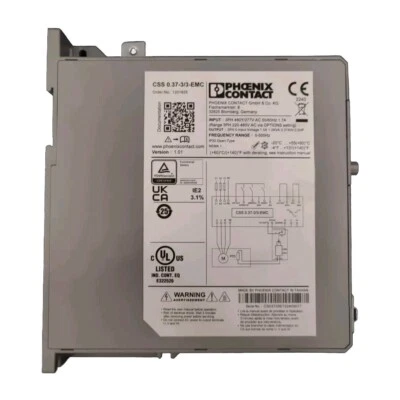 New Phoenix Contact CSS 0.37-3/3-EMC Speed Starter, 1201825 - Image 1 of 4