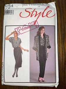 Vintage 1980s Suits Coordinates Sewing Pattern STYLE 1054, Size 12 - Picture 1 of 2