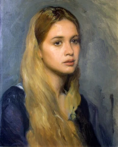 RETRATO ALBERT LYNCH DE UNA MUJER REALISMO ARTE IMPRESIÓN GICLEE LIENZO FINO - Imagen 1 de 8