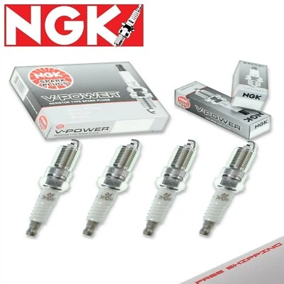 4 Pack NGK V-Power Spark Plugs for 1989-1990 Eagle Summit L4-1.6L Foto 1 de 4