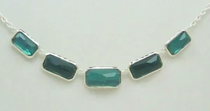 NEU $595 Ippolita 925 Wunderland 5 Steine horizontal Kelly grün türkis 16" 18"  - Bild 1 von 9