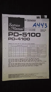 Pioneer pd-5100 4100 service manual original stereo cd player compact disc - Imagen 1 de 1