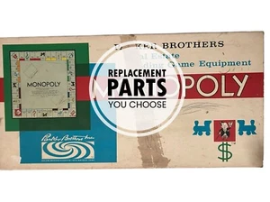 Vintage Monopoly 1961 Board Game REPLACEMENT PARTS PIECES YOU CHOOSE - Picture 1 of 26