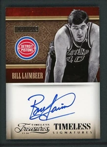 2013-14 BILL LAIMBEER 024/299 AUTO PANINI TESORI SENZA TEMPO AUTOGRAFI - Foto 1 di 2