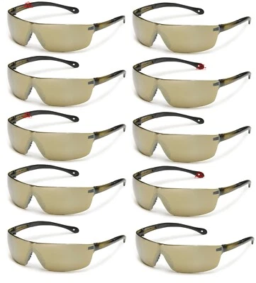 Paquete de 10 pares/cajas de gafas de seguridad con espejo moca cuadrado Starlite Sun Z87+ Foto 1 de 4