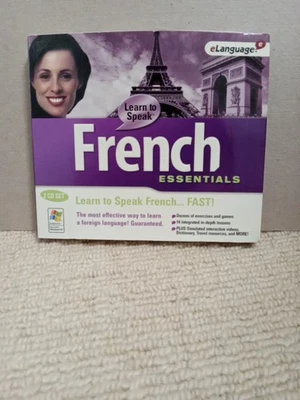 Learn to Speak French eLanguage ( Set Of 2 CD) Windows 98/ Me/2000/XP New Sealed - Image 1 of 4