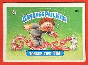 1985 Topps GPK Series 2 #48a Tongue Tied Tim 1 Star* Matte Back VG Pencil Mark - Picture 1 of 2