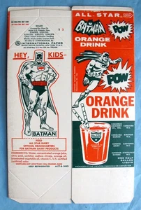 1966 - CAJA DE BEBIDAS BATMAN NARANJA - SIN HACER - © PUBLICACIONES PERIÓDICAS NACIONALES - Imagen 1 de 3