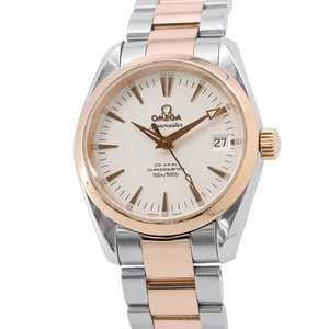 OMEGA Seamaster Aqua Terra Co-Axial 36.2mm Steel 18K Rose Gold White Dial 23... - Picture 1 of 14