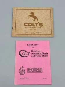 Colt's Patent Fire Arms Colt Firearm Manufacturing Co 1921 Catalog w/ Price List - Picture 1 of 10