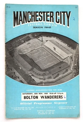 MANCHESTER CITY v BOLTON WANDERERS DIVISION 2 1964/65 28/11/1964 - Image 1 of 4