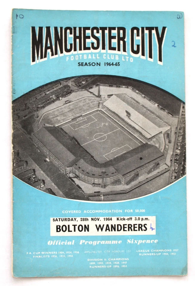 MANCHESTER CITY v BOLTON WANDERERS DIVISION 2 1964/65 28/11/1964 - Image 1 of 4