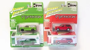Johnny Lightning 1992 GMC Typhoon Set of 2 Red & Green Pro Collector Storage Tin - Picture 1 of 15