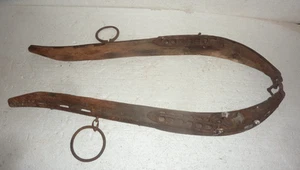 Antikes rustikales Holz Pferd Hames Western Country Farm Vintage Paar 25" #4 - Bild 1 von 3