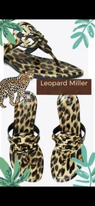 TORY BURCH MILLER PATENT LEATHER SANDALS IN LEOPARD PRINT;SZ 7;NIB;$298 - Picture 1 of 24