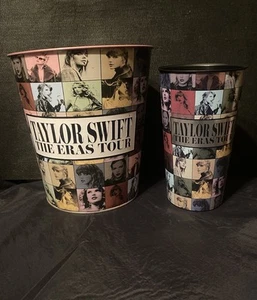 Taylor Swift Eras Tour Metal Concert Popcorn Bucket/Trash Can Tour Merch - Picture 1 of 8