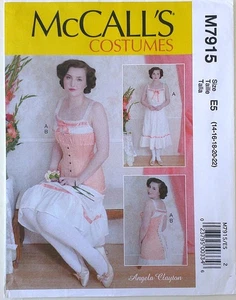 McCalls 7915 Misses Angela Clayton Chemise Corsets Sewing Pattern Sz 14-22 - Picture 1 of 1
