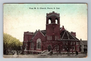 Pierre SD-South Dakota, First Methodist Episcopal Church Vintage Postcard - Picture 1 of 2