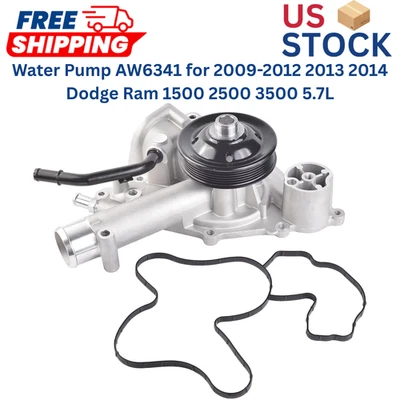 水泵 AW6341 适用于 2009 - 2012 2013 年 2014 道奇 Ram 1500 2500 3500 5.7L 升 — 第 1/4 张图片