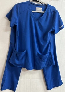 Skechers by Barco Damen Blau Scrub Set Top M Hose S Sanitätsuniform Krankenschwester - Bild 1 von 16