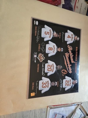 Orioles Hall Of Famers Auto Photo Ripken Murray Robinson Retired Weaver HUGE JSA - Image 1 of 4
