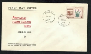Canada #422m 18965 5¢ Manitoba Floral Emblems, British American Collectors FDC - Picture 1 of 1