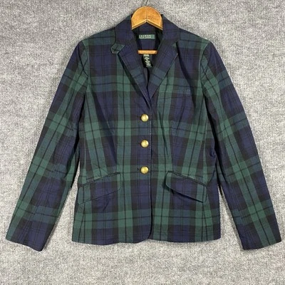 Ralph Lauren Jacket Womens 4 Blackwatch Tartan Scotch Blazer Sport Coat Suit - Image 1 of 4