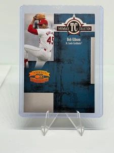 2005 Donruss Throwback Threads Throwback Collection Bob Gibson #TC-45 HOF /100 - Picture 1 of 3