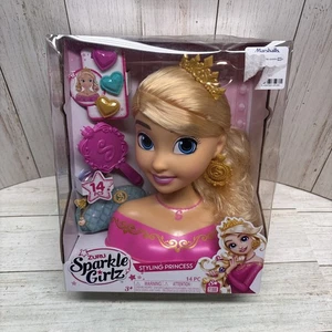 (NEW) Sparkle Girlz Hair Styling Head Pricess, ZURU With 14 PCS - Picture 1 of 4