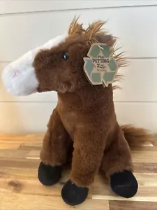 JJ) The Petting Zoo Brown Horse Plush 13” NWT Recycled - Picture 1 of 5