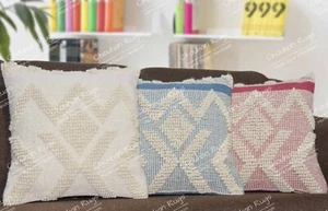 3 Pcs Lot Home Decor ,Cushion Cover Cotton Handwoven Pillow Case 18"x18" - Picture 1 of 6